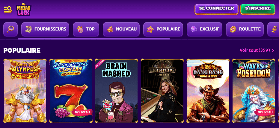 Version pour Appareils Mobiles Explorez Midas Luck Casino Avis du Version Mobile en France