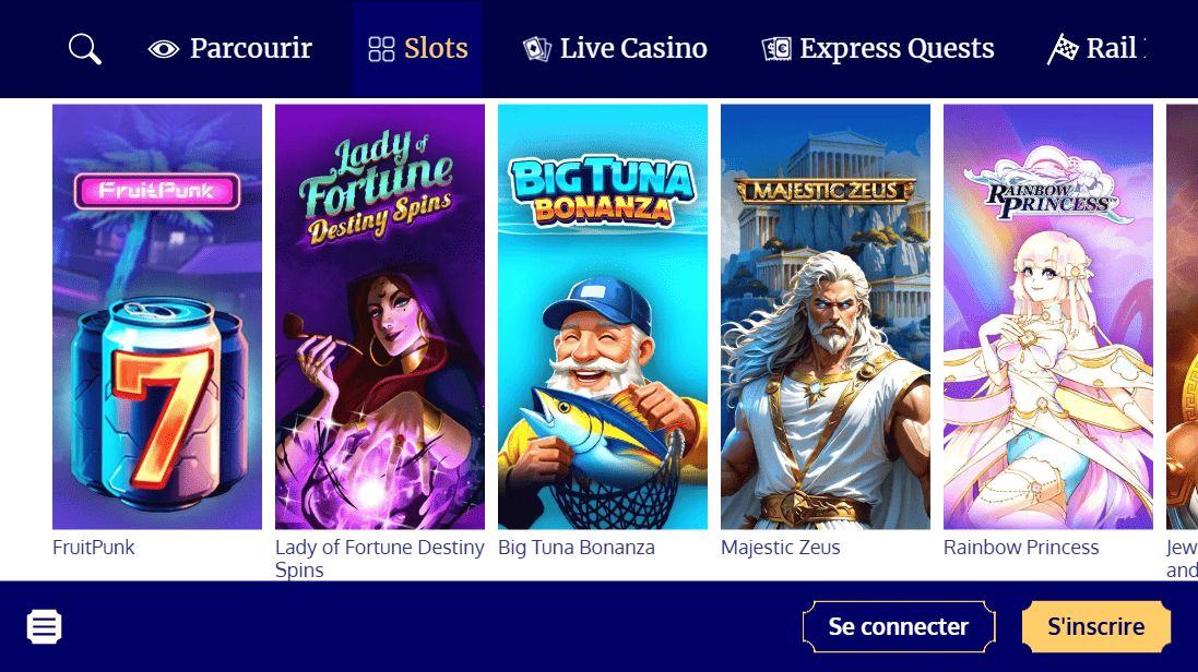 Jeux sur Slot Express Casino Un Grand Succès au SlotExpress FR avec Top Machines à Sous