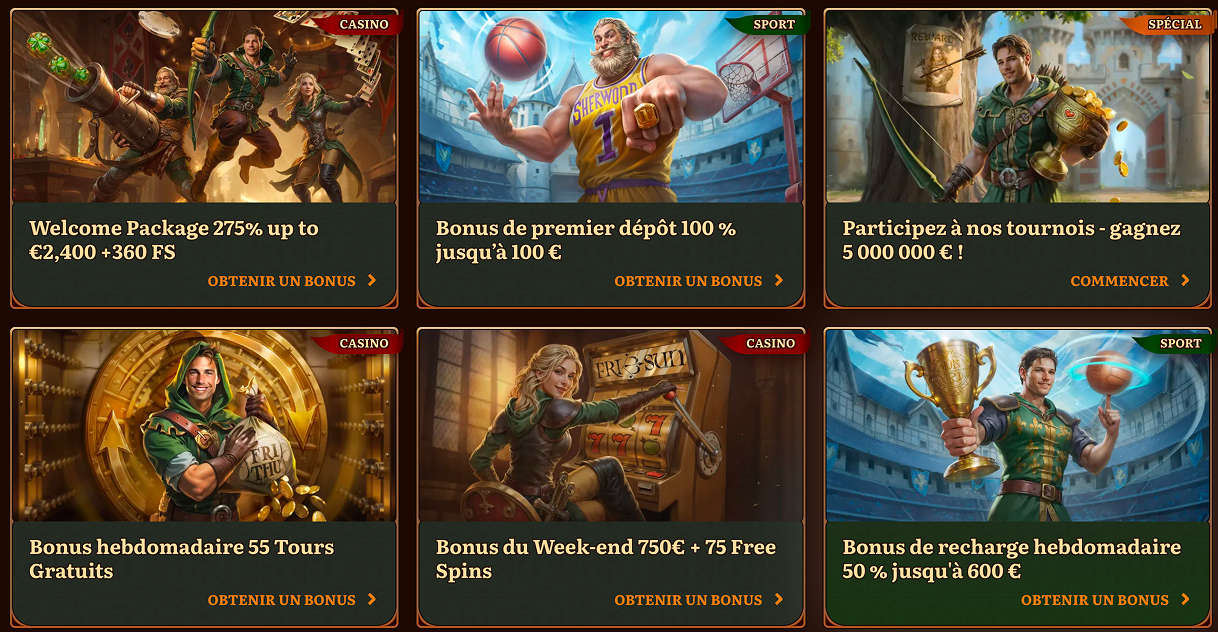 Wild Robin Online Casino Bono