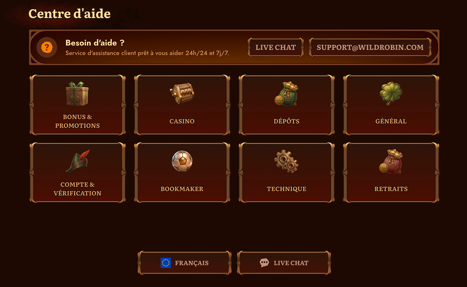 Casino Wild Robin En Ligne Assistance