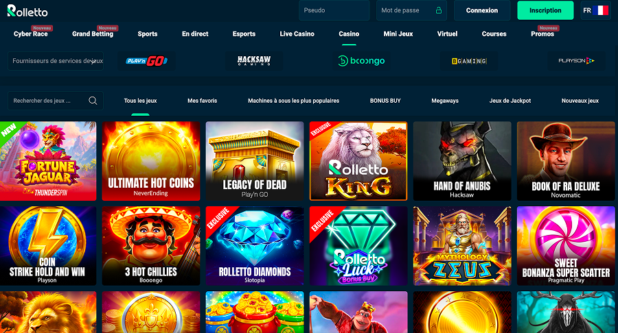 RollettoCasino Online Jeux